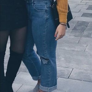 High waisted mom jeans